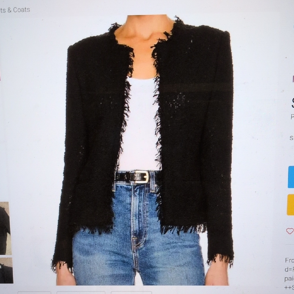 IRO Black Fringed Blazer